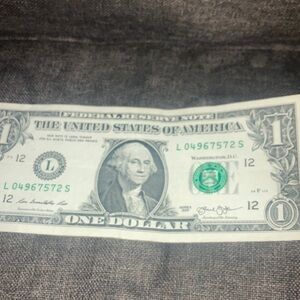 Serial number 2013 one dollar bill